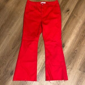 Zenana Outfitters Bold Red Flare Jeans